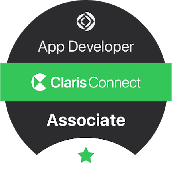 App Developer — Claris Connect (Associate) certification badge