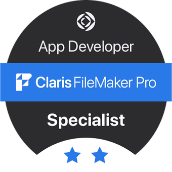 App Developer — FileMaker Pro (Specialist) certification badge