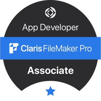 App Developer — FileMaker Pro (Associate) certification badge